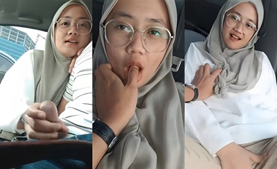 Bokep Indo | Hijab Ukhty Kebelet Sange Di Dalam Mobil